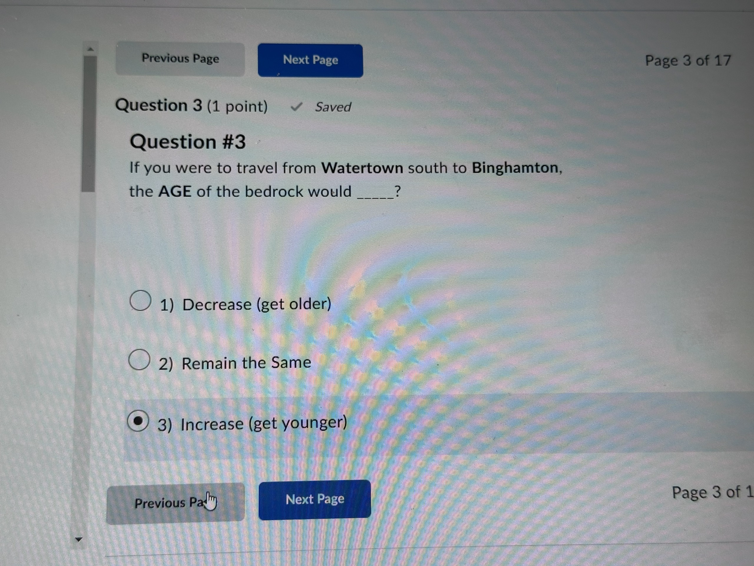 Solved Page 10 of 17 Question 10 (1 point) Question \#13 In | Chegg.com