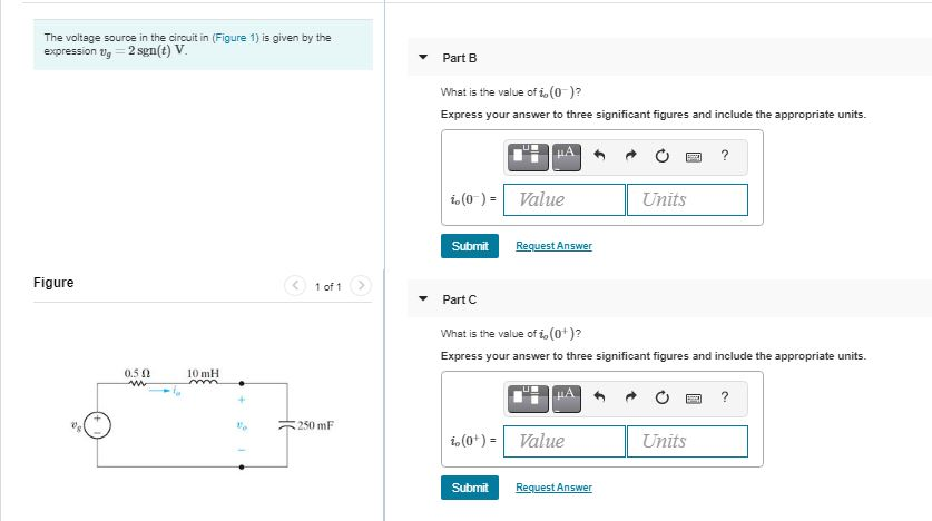 Solved The voltage source in the circuit in (Figure 1) is | Chegg.com