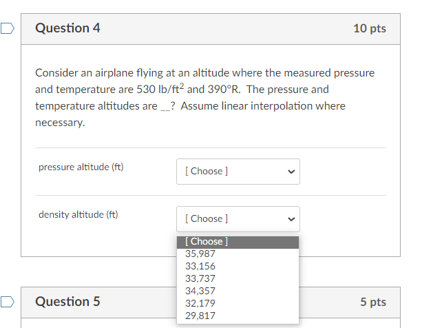 Solved Question 4 10 pts Consider an airplane flying at an | Chegg.com