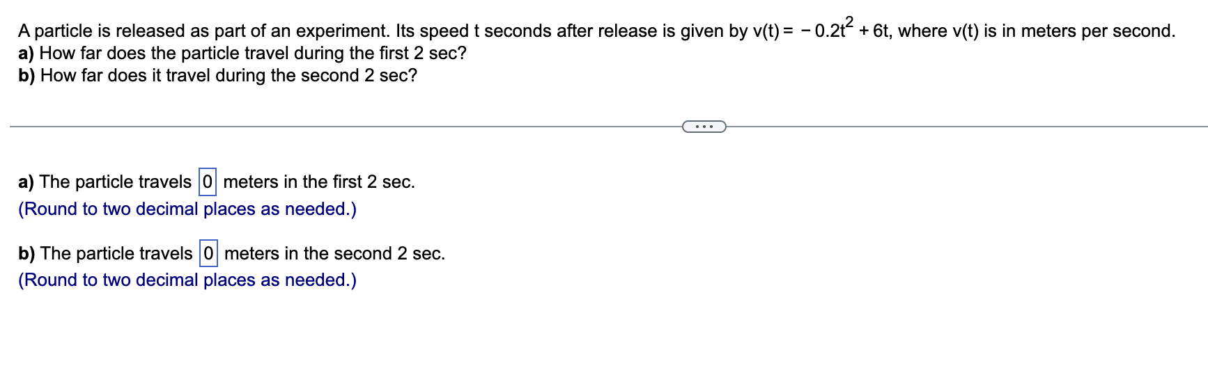 Solved A particle is released as part of an experiment. Its | Chegg.com