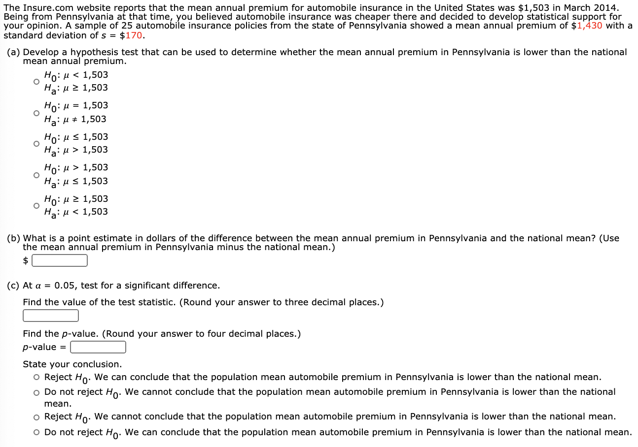 Solved O The website reports that the mean annual