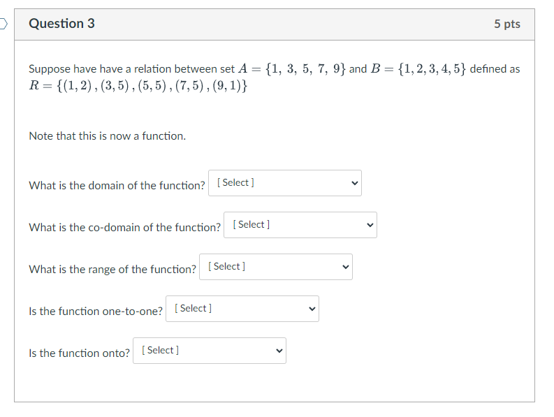 Solved Question 1 3 pts Suppose have have a relation between | Chegg.com
