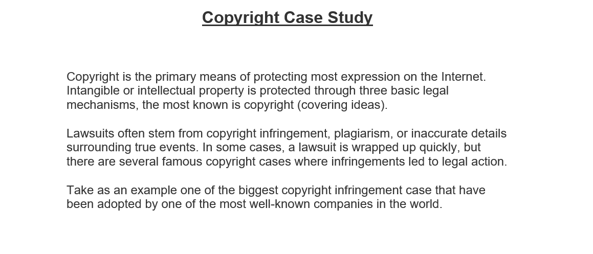 case study on copyright