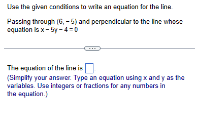 Solved Use the given conditions to write an equation for the | Chegg.com