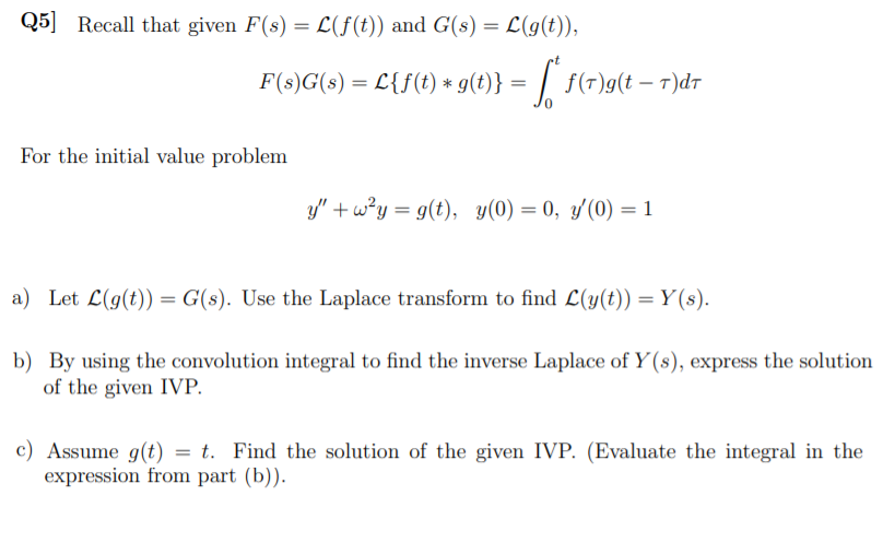 Solved Q5 Recall That Given F S F F T And G S F Chegg Com