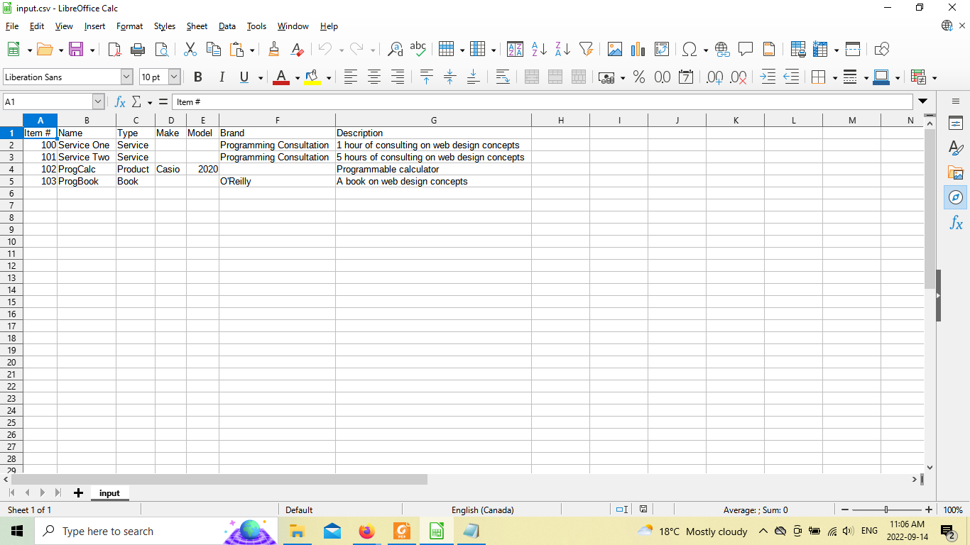 Solved Download the file “input.csv” from the assignment | Chegg.com