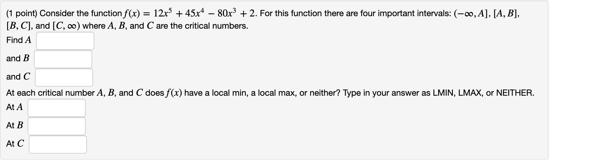 Solved (1 point) Consider the function | Chegg.com