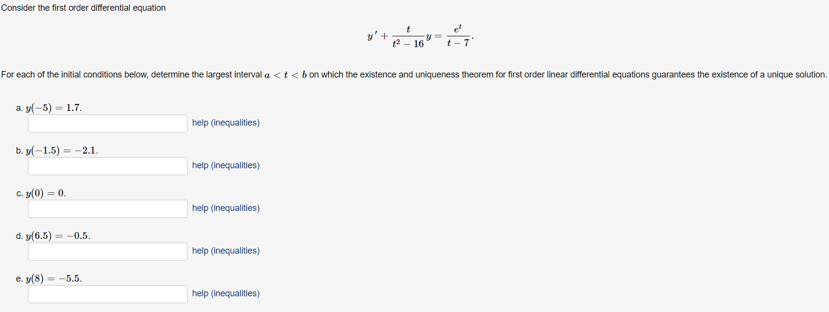 Solved Consider the first order differential | Chegg.com