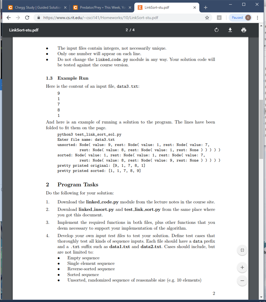 Solved Python project. One set of code. Anything further | Chegg.com