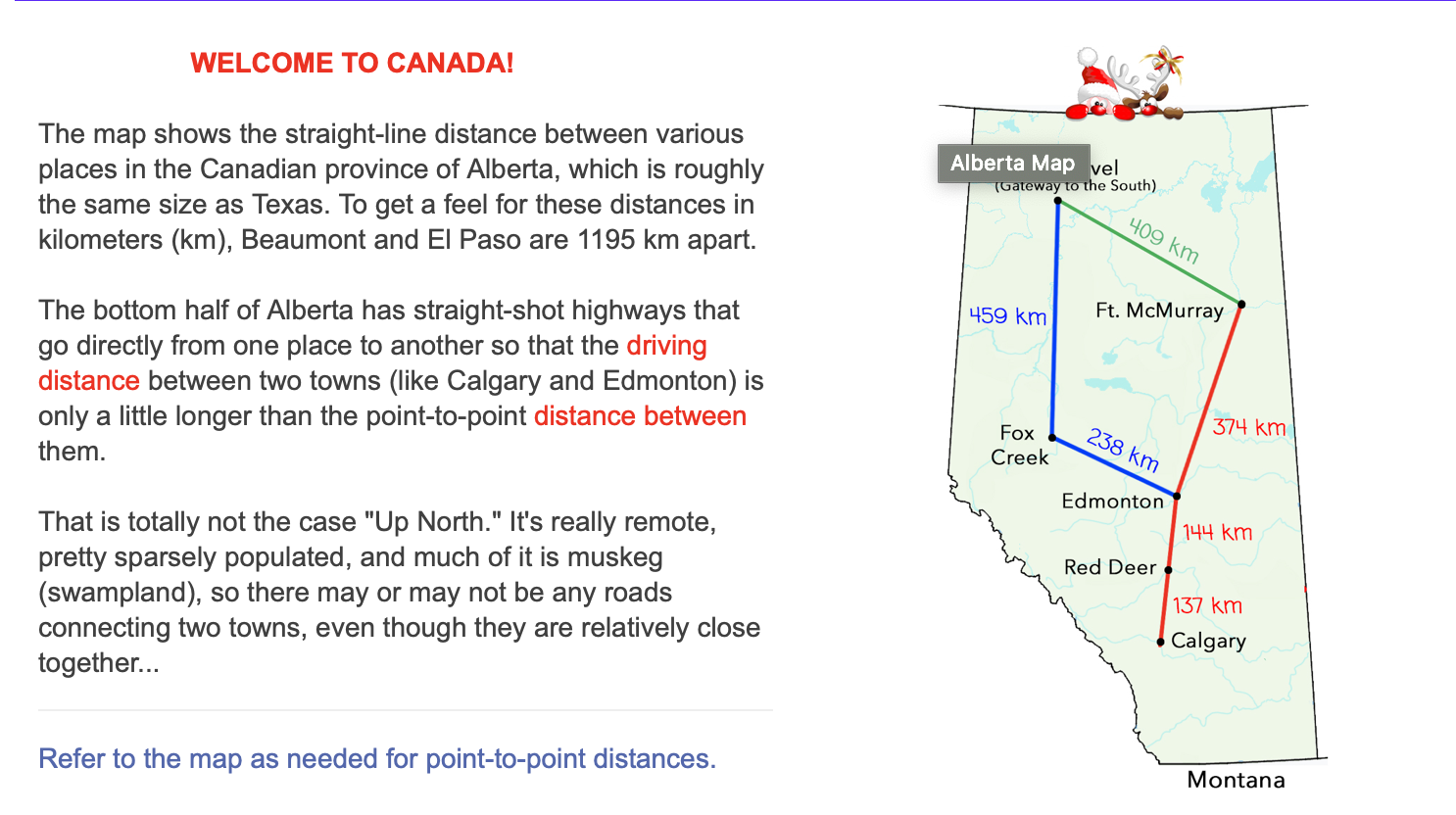 Solved The map shows the straight line distance between Chegg