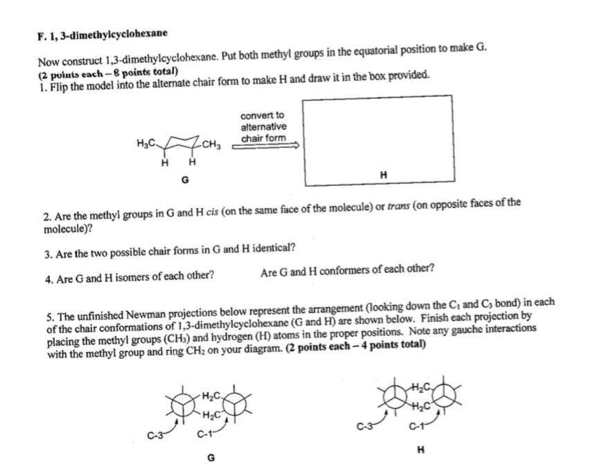 Solved 1.Practice drawing both chair conformations of