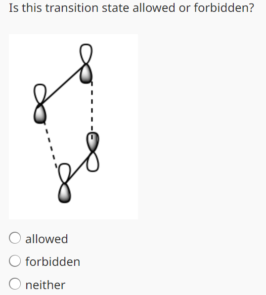 Solved Is this transition state allowed or | Chegg.com