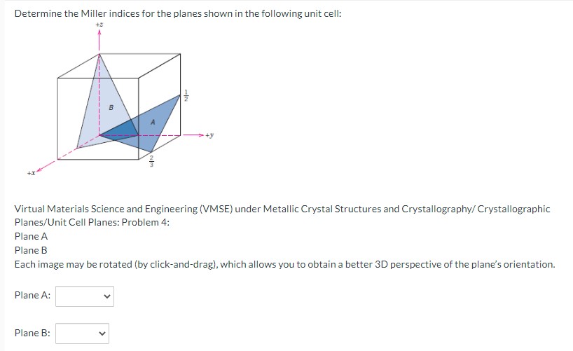 Solved Determine The Miller Indices For The Planes Shown In | Chegg.com