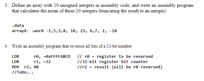 solved-3-define-an-array-with-10-unsigned-integers-in-chegg