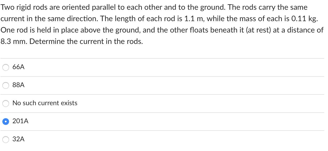 Solved Two rigid rods are oriented parallel to each other | Chegg.com