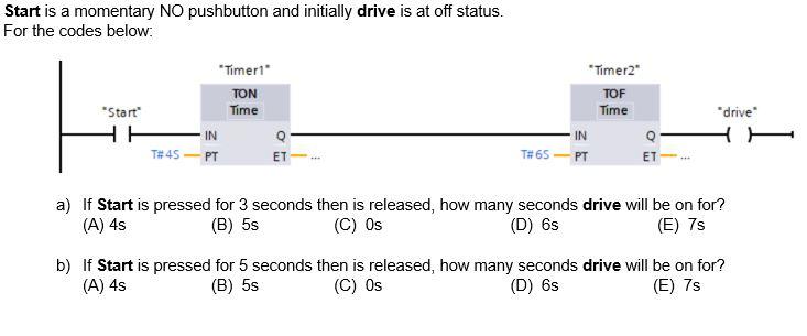 Solved Start is a momentary NO pushbutton and initially | Chegg.com
