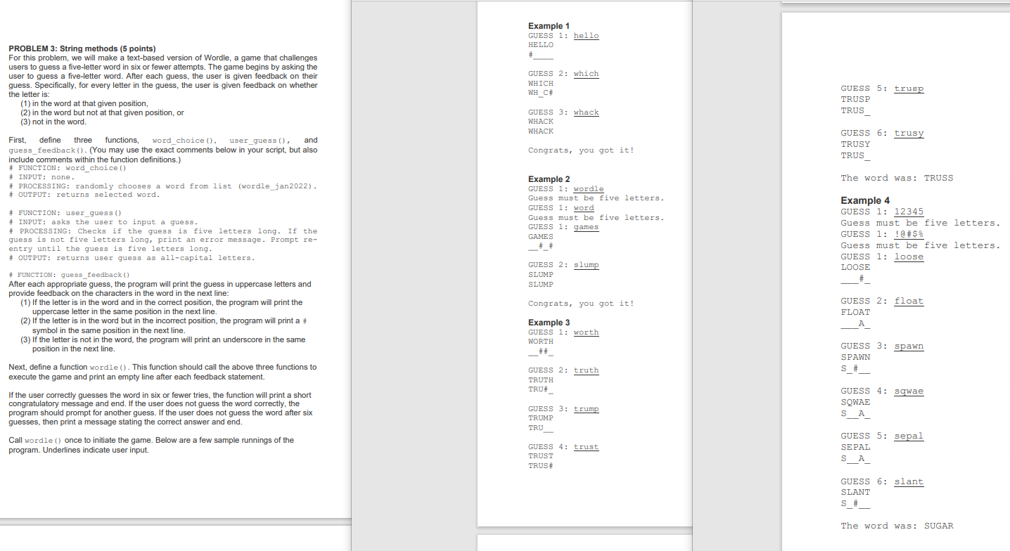 Solved python question. Please format your answer exactly as | Chegg.com