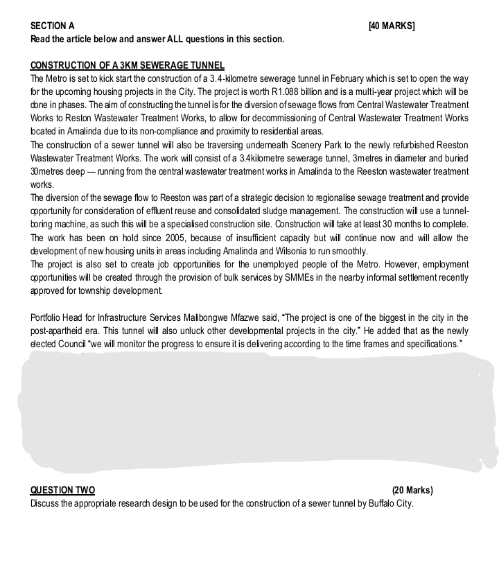 Solved SECTION A [40 MARKS] Read the article below and | Chegg.com