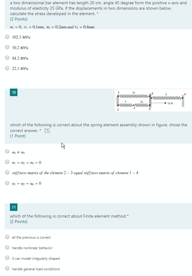 Solved a two dimensional bar element has length 20 cm, angle | Chegg.com