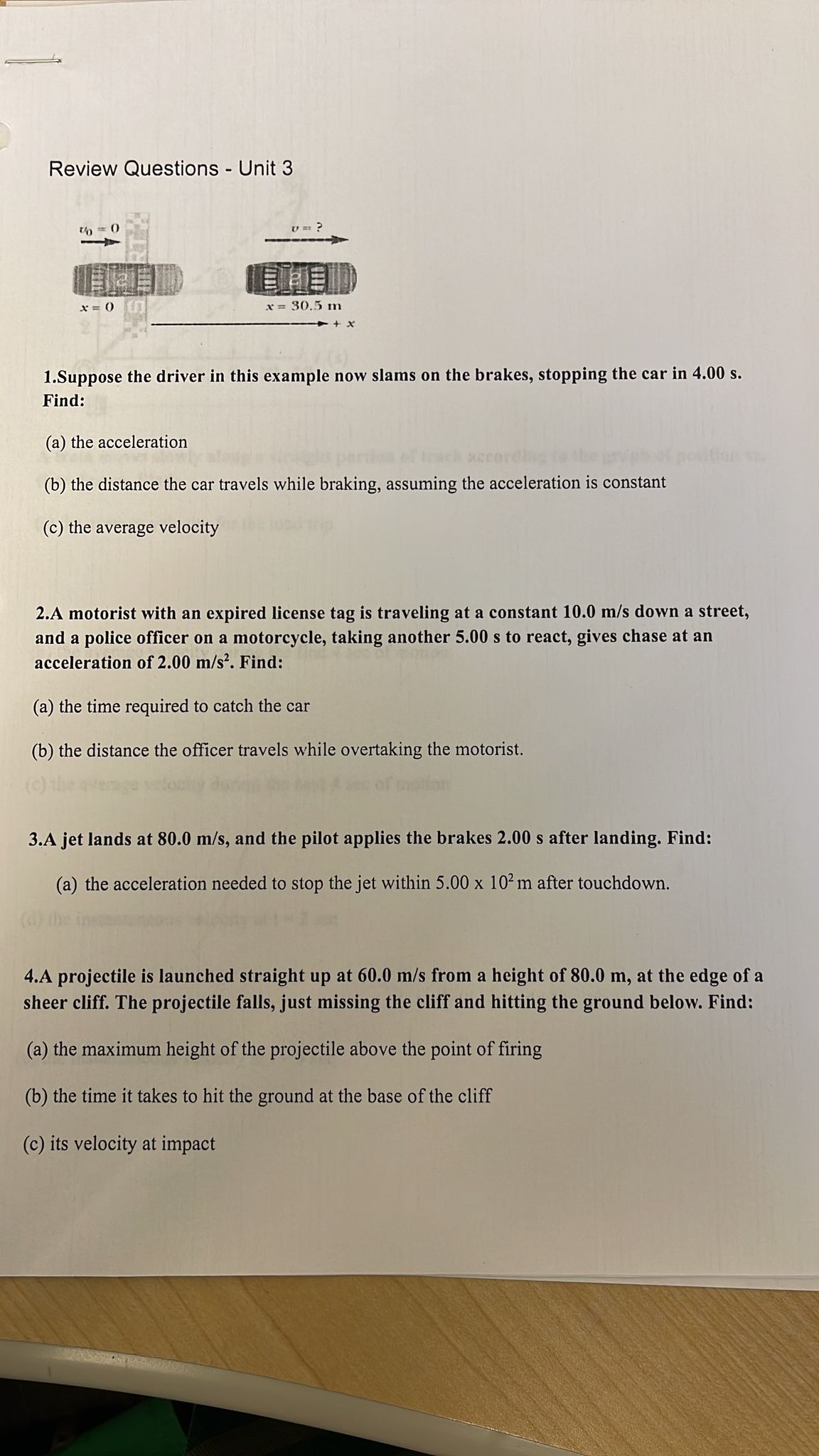 Review Questions - Unit 3 1.Suppose the driver in | Chegg.com