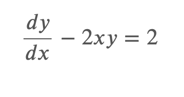 Solved dy dx 2xy = 2 | Chegg.com