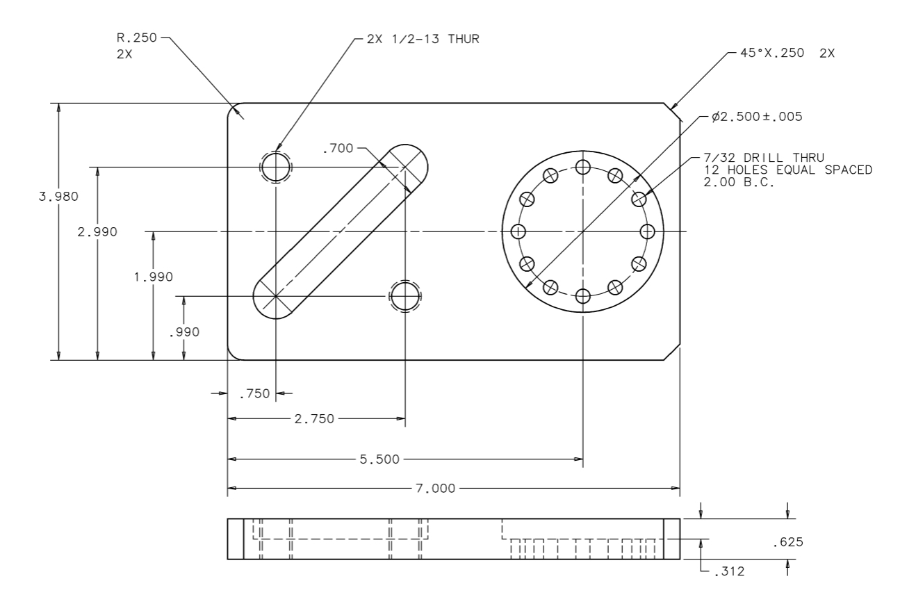 Solved Create a G&M code to create the given part on a HAAS | Chegg.com