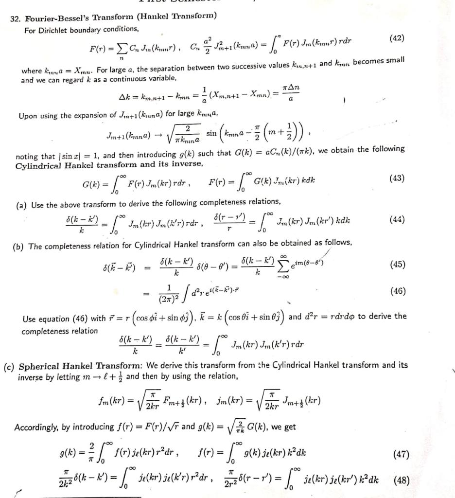 En Pants Kma 6 N 32 Fourier Bessel S Transf Chegg Com