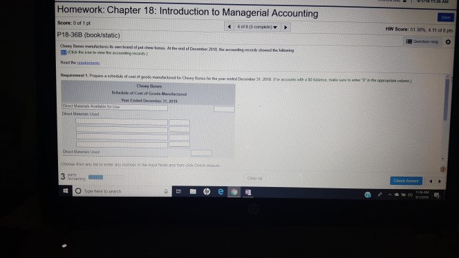 Solved Homework: Chapter 18: Introduction to Managerial | Chegg.com