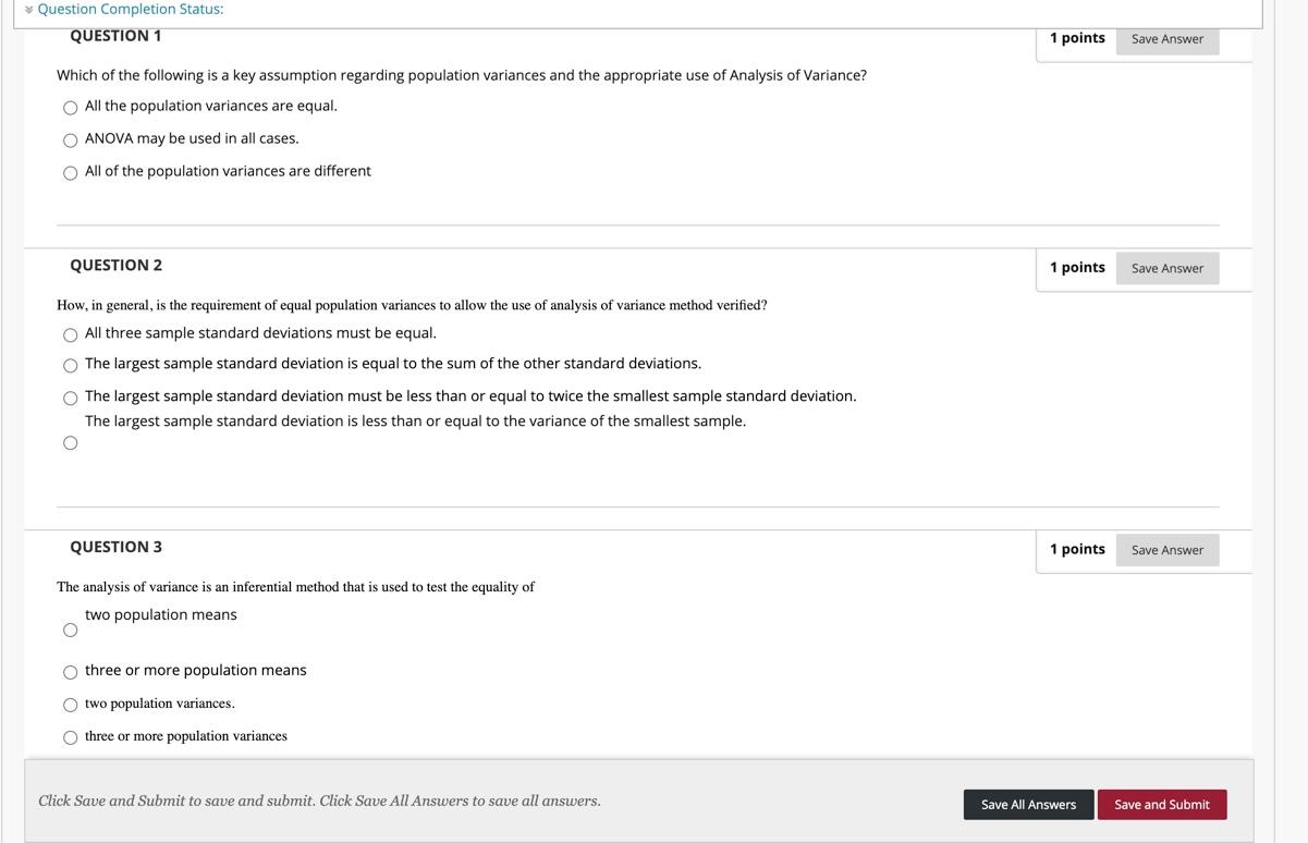 Solved Question Completion Status: QUESTION 1 1 points Save | Chegg.com
