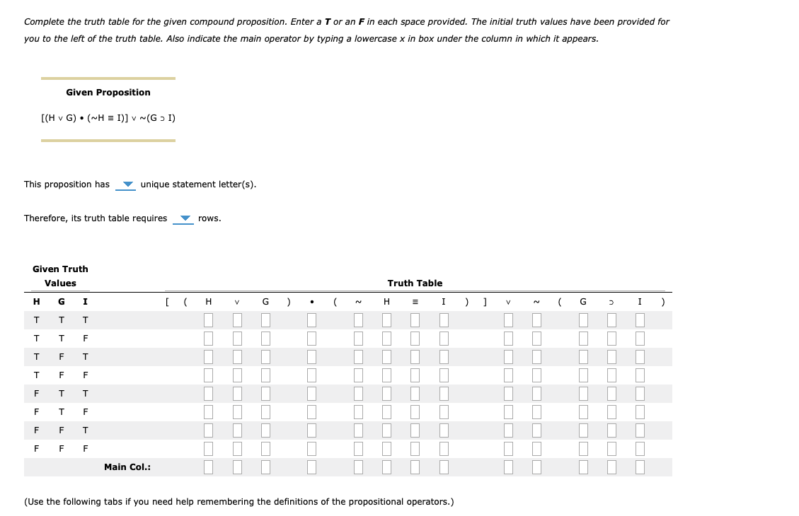 Solved Complete the truth table for the given compound | Chegg.com