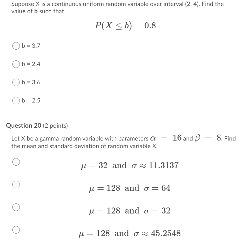 Solved Suppose X Is A Continuous Uniform Random Variable Chegg Com