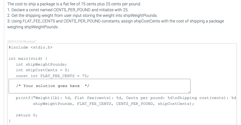 solved-the-cost-to-ship-a-package-is-a-flat-fee-of-75-cents-chegg