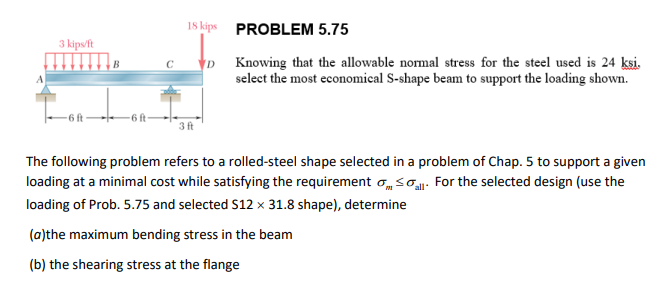 Solved Knowing that the allowable normal stress for the | Chegg.com
