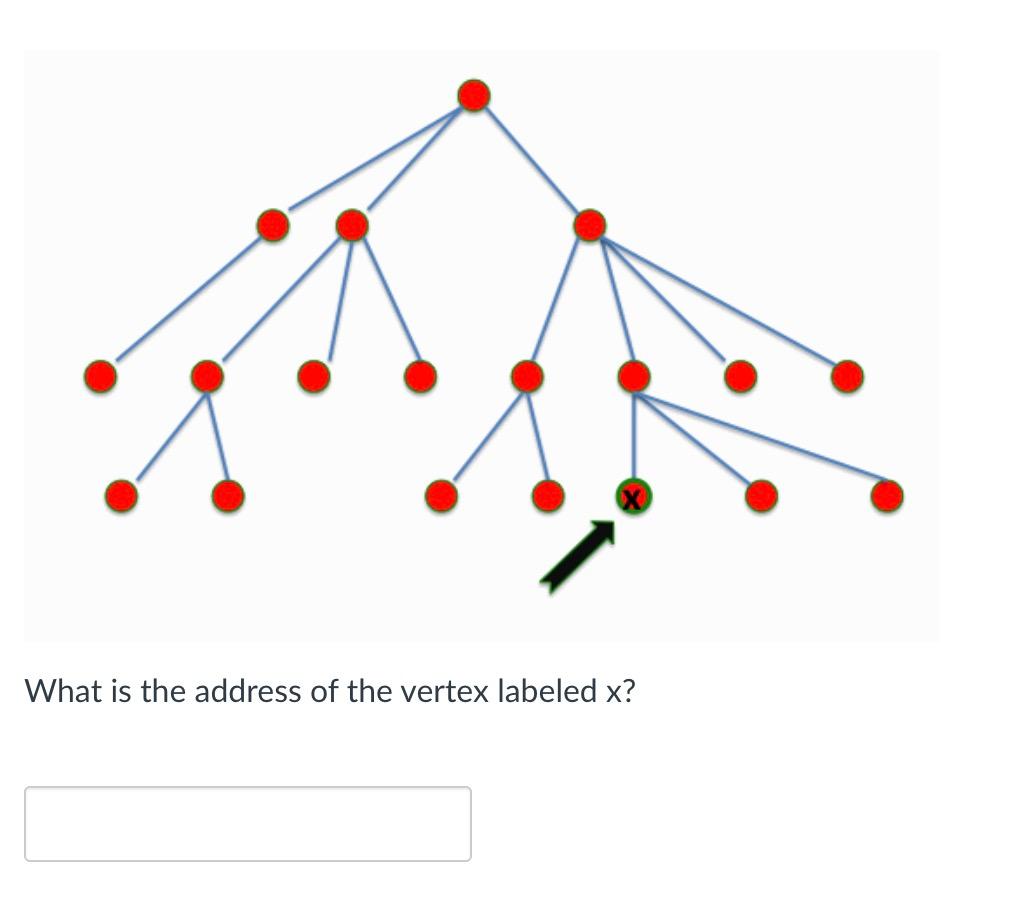 Solved What is the address of the vertex labeled x ?
