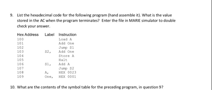 Solved 9. List the hexadecimal code for the following | Chegg.com