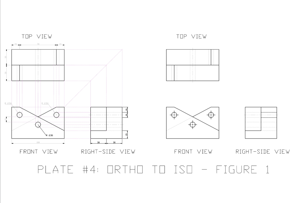 Solved TOP VIEW TOP VIEW R 250 O ortor o 及 P o 2.50 FRONT | Chegg.com