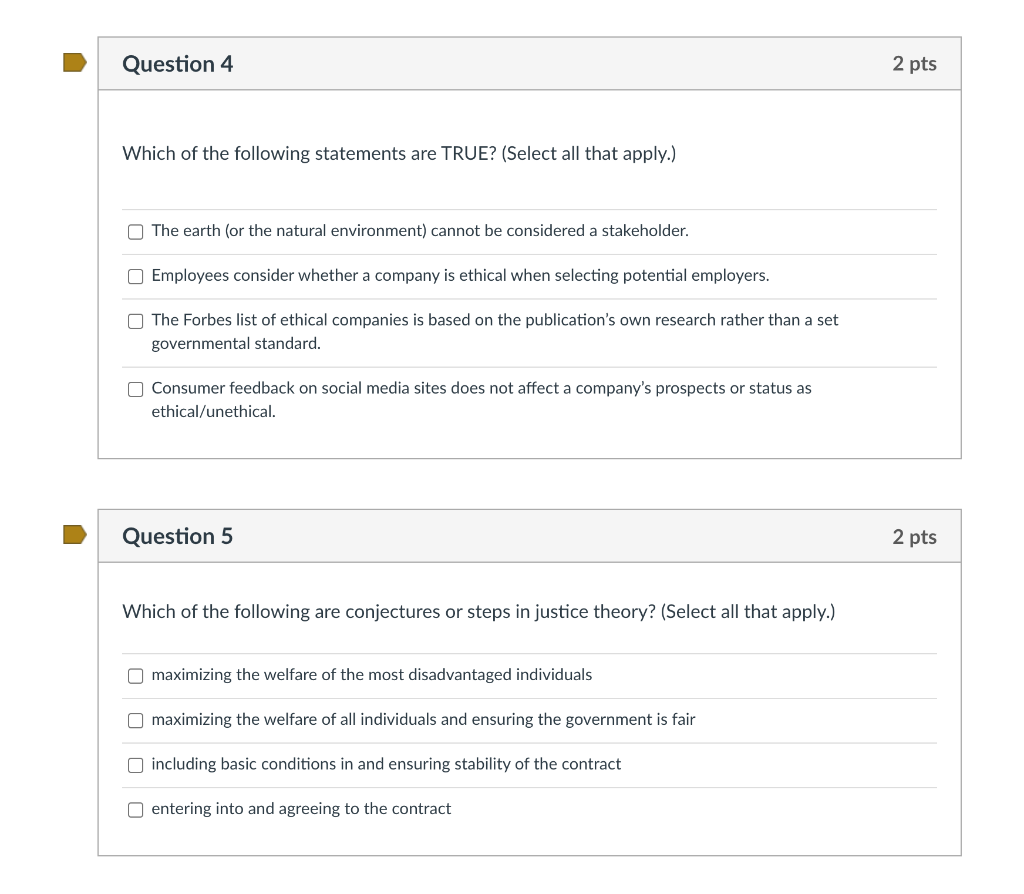 Solved Question 4 2 pts Which of the following statements | Chegg.com