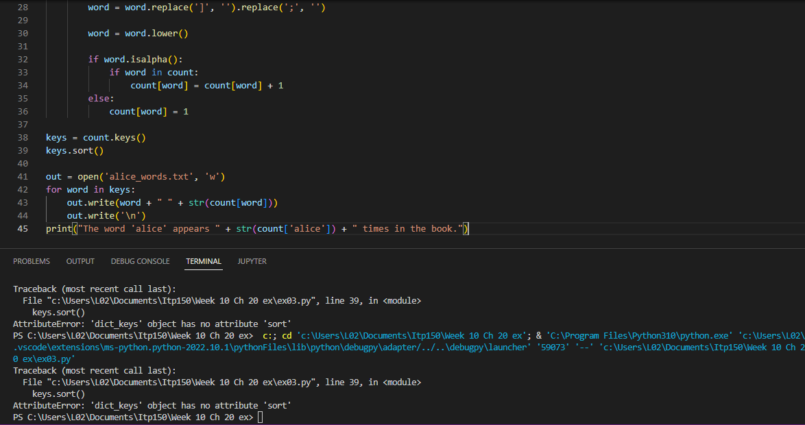 Solved This is my code and I keep getting ... | Chegg.com