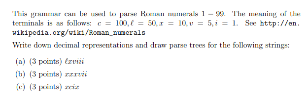 Solved 3 9 Points Consider The Following Grammar With Chegg Com