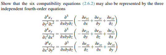 Solved aes Show that the six compatibility equations (2.6.2) | Chegg.com