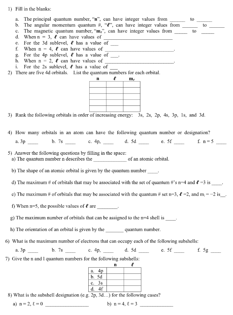 Solved 1 Fill In The Blanks To To To C D A The Princip Chegg Com