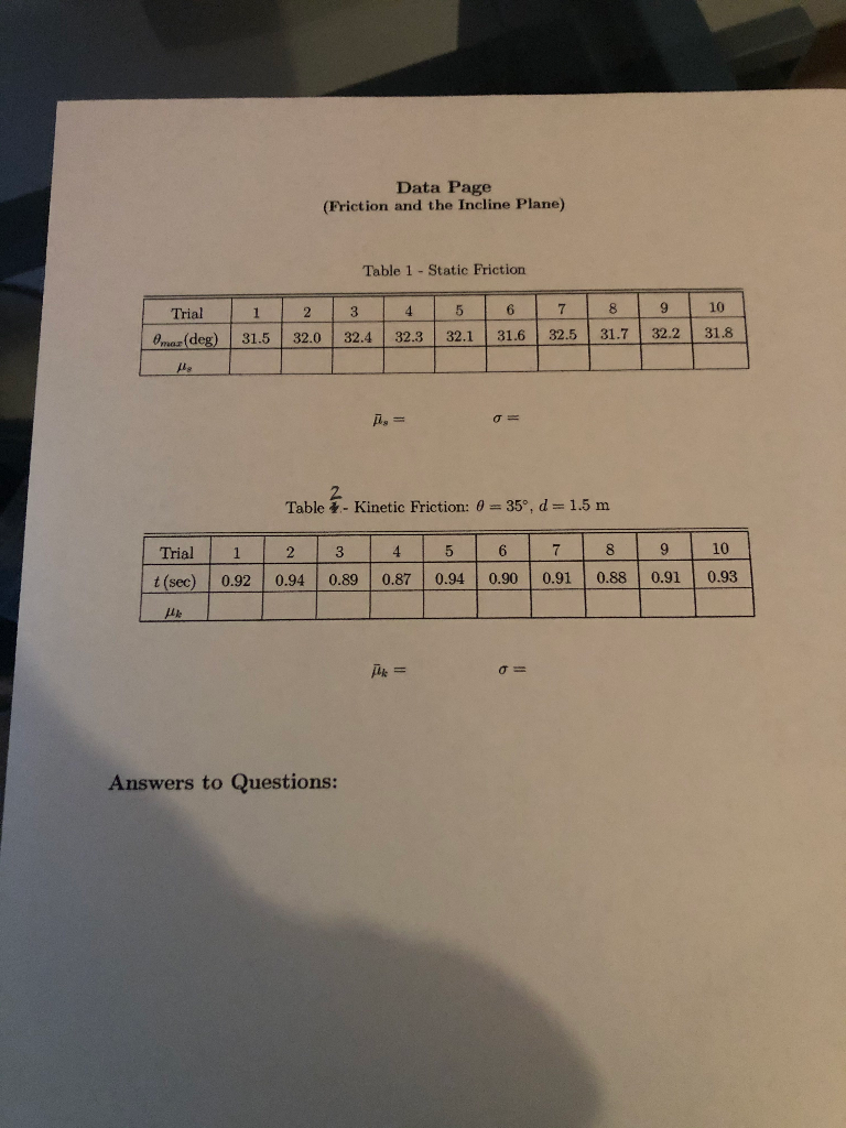 Solved Objective To investigate the coefficients of static | Chegg.com