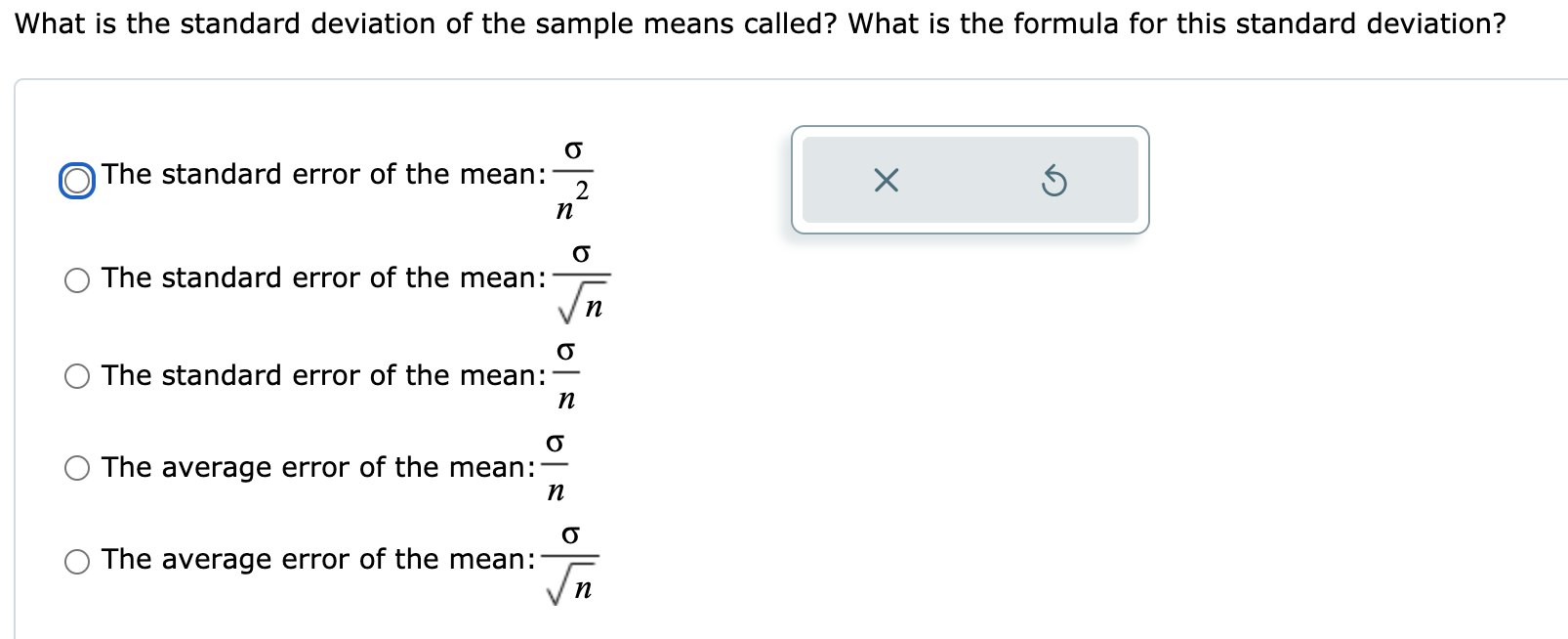 standard error formula physics