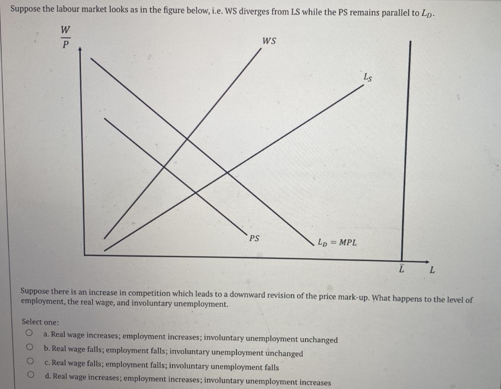 Solved Suppose the labour market looks as in the figure | Chegg.com