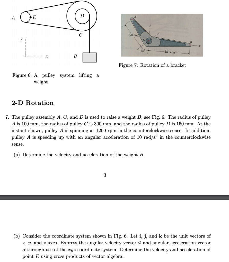 Solved A E 120 mm 48 -180 mm X B Figure 7: Rotation of a | Chegg.com