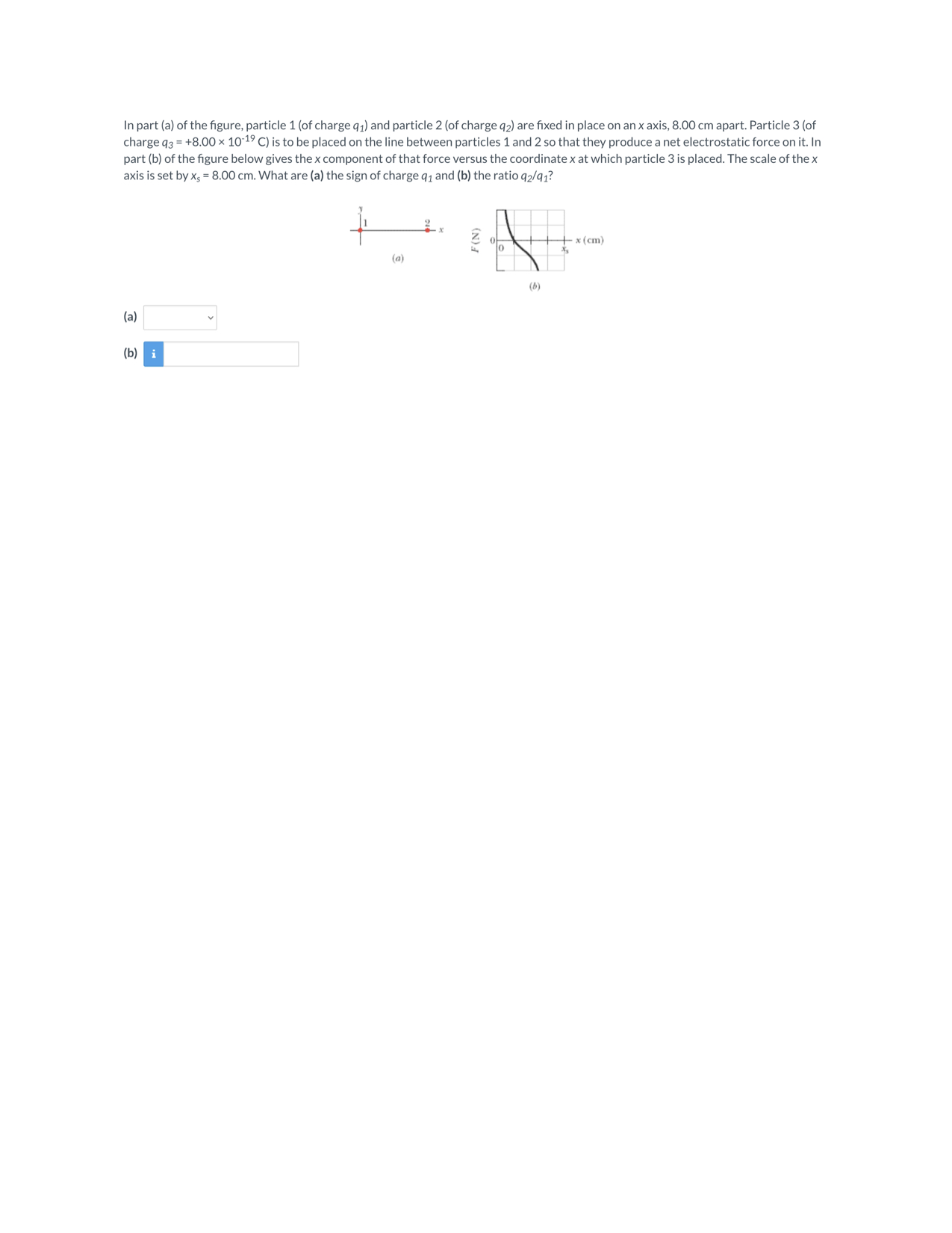 Solved In Part (a) Of The Figure, Particle 1 (of Charge Q1 ) | Chegg.com