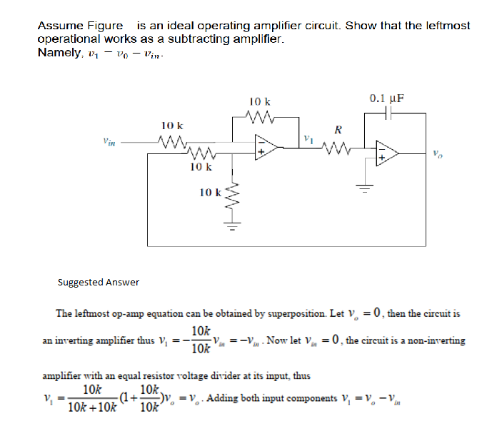 Solved Assume Figure Is An Ideal Operating Amplifier | Chegg.com