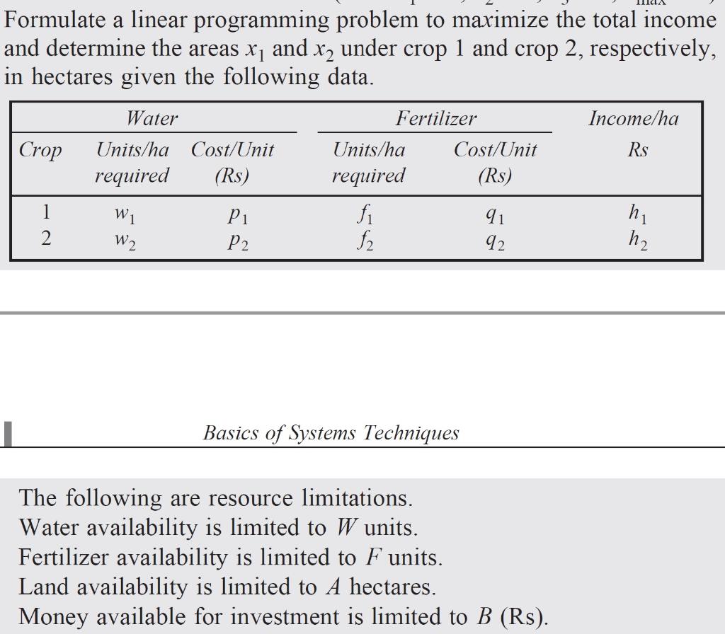 Solved Formulate a linear programming problem to maximize | Chegg.com