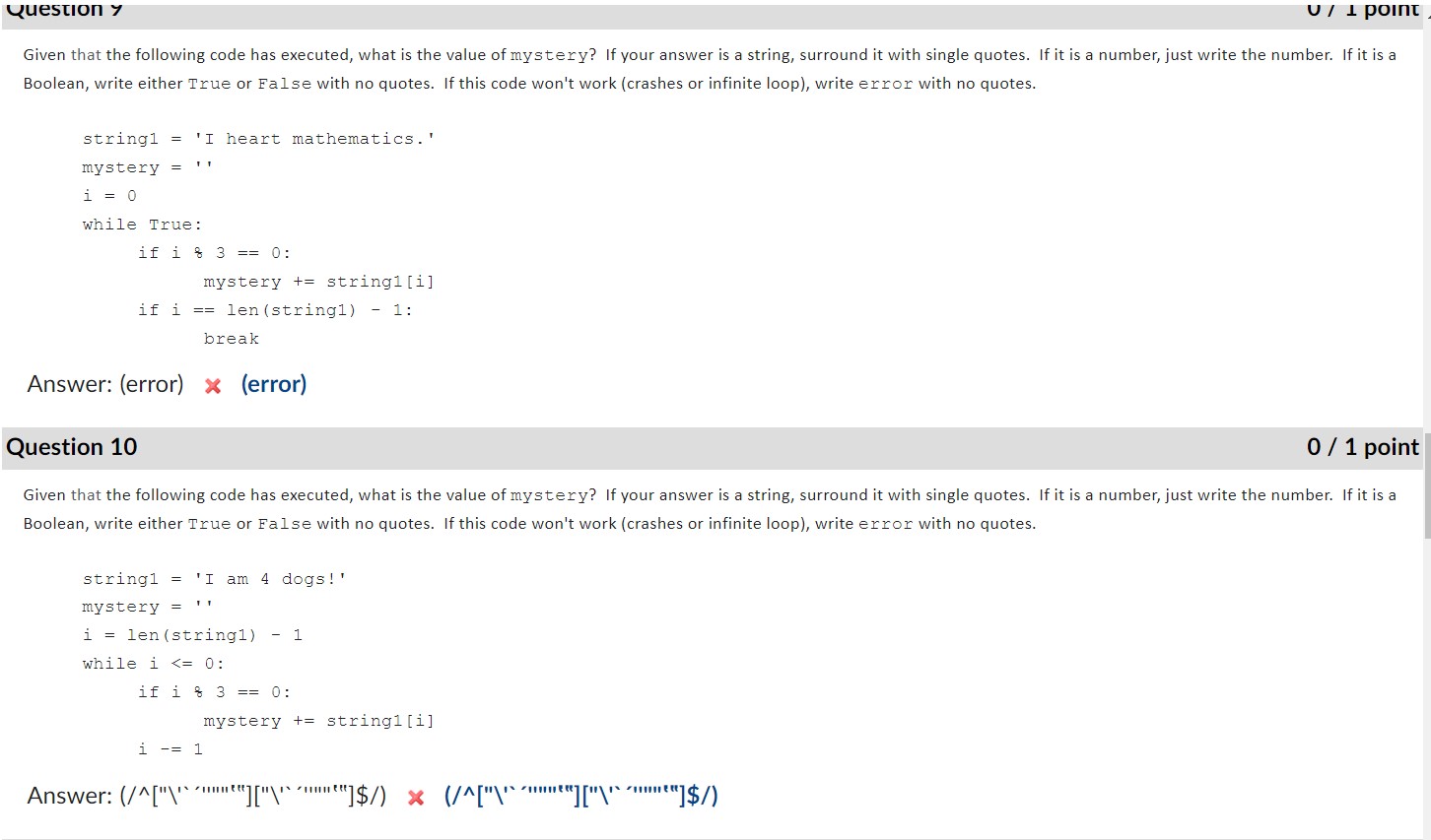 Solved Given that the following code has executed, what is | Chegg.com