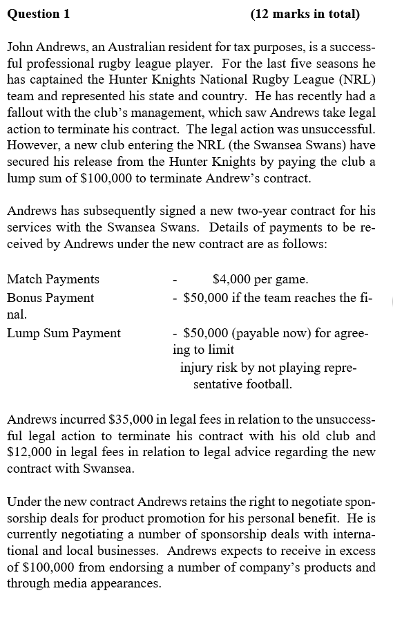 Andrews gets a new contract